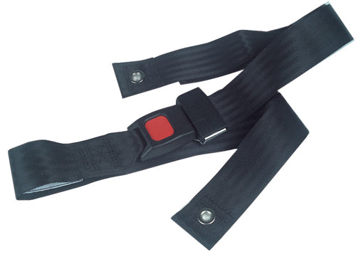 Velcro Type Closure Seat Belt 48 Inch Black