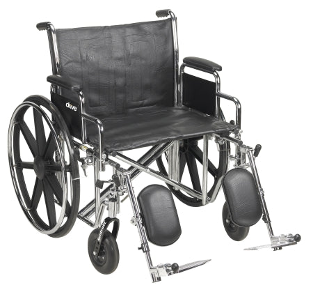 Wheelchair, Hd Dual Cross Brace Dda Elr 24" 450lbs Ea - 1