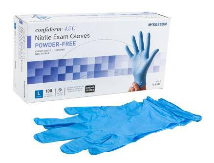 Glove, Exam Nitrl Pf Chemo Blu Lg (100-bx 10-bx) Bx - 100