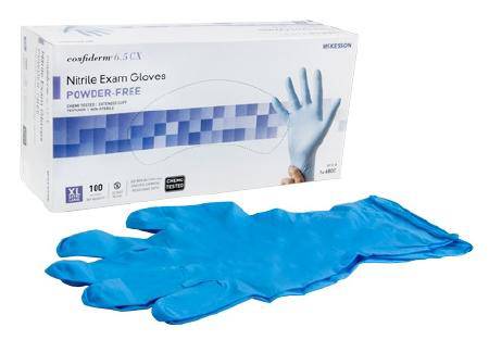 Glove, Exam Nitrl Pf Chemo Lngcuf 12" Blu Xlg(100 Bx - 100