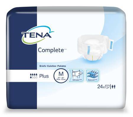 Brief, Tena Complete Duolock Core Med (24-bg 3bg-cs) Bg - 24