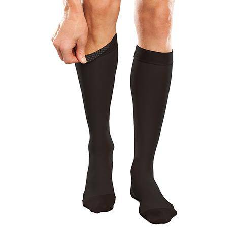 EASE Opaque Firm Support Unisex Knee High with Silicone Band (30-40 mmHg)