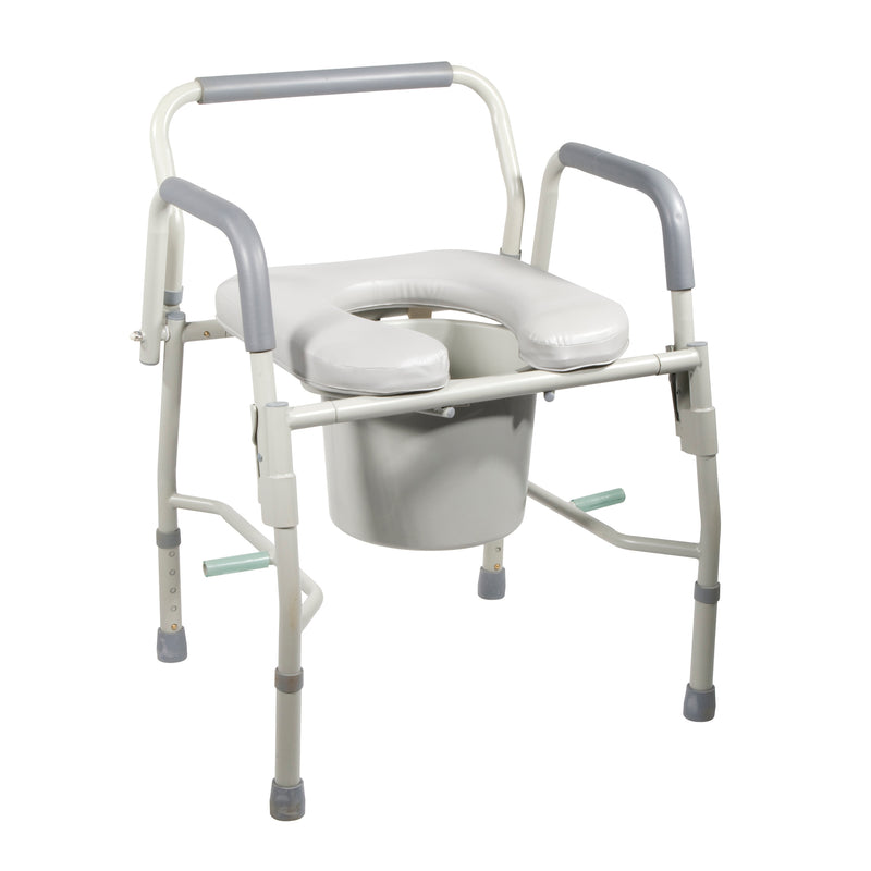 Commode Drop-arm Kd W-padded Open-front Seat  Tool-free