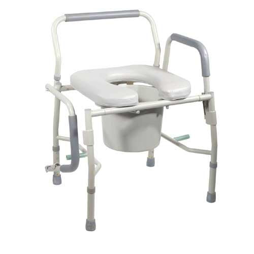 Commode Drop-arm Kd W-padded Open-front Seat  Tool-free