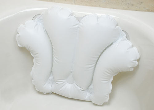 Inflatable Bath Pillow w- Suction Cups
