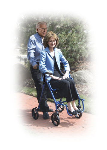 Duet Rollator-transport Chair Blue