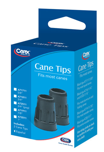 Cane Tips  7-8  Case Of 6 Pair