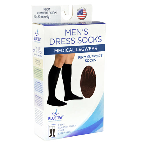 Men's Firm Support Socks 20-30mmhg  Brown  Medium