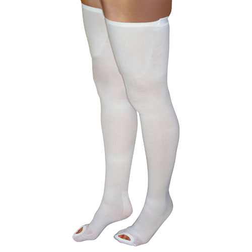 Anti-embolism Stockings Lg-lng 15-20mmhg Thigh Hi  Insp. Toe