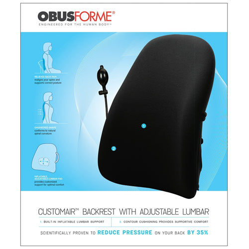 Obusforme Customair Backrest W-adj Lumbar Support