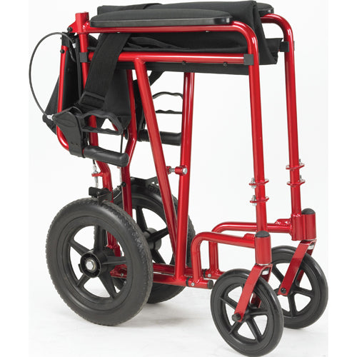 Expedition Aluminum Transport Chair W-loop Locks  19  Red