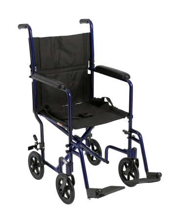 Lightweight Transport Chair Aluminum Blue 19" Ea - 1