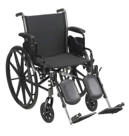 Lightweight Wheelchair McKesson Dual Axle 18 Inch Seat Width 300 lbs. Weight Capacity