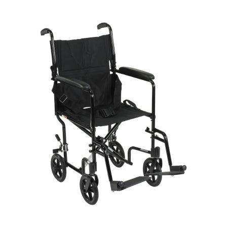 Wheelchair, Transport Lightweight Alum Blk 19" Ea - 1