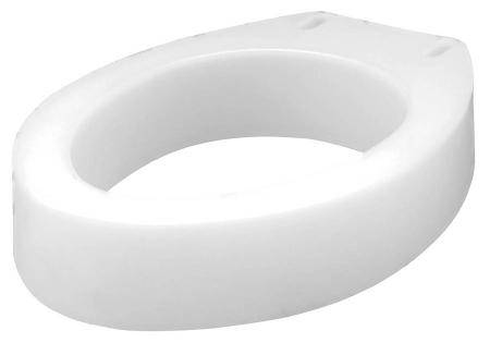 Elongated Raised Toilet Seat Carex® 3-1-2 Inch Height White 300 lbs. Weight Capacity (Ea-1)