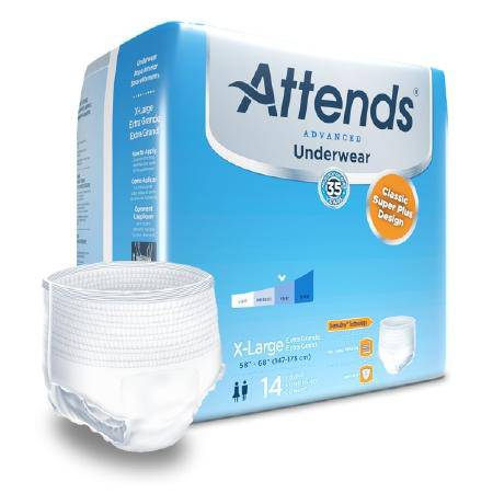  Briefs, Attends Advanced Underwear XLG (Bg of 14)