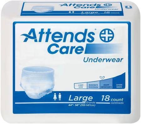 Underwear, Attends X-absorbency Disp Lg (25-bg 4bg-cs) Bg - 25