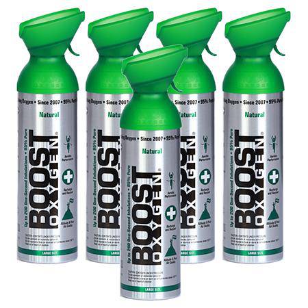 Boost Oxygen Supplemental Oxygen To Go | All-Natural Respiratory Support for Health, Wellness, Performance, Recovery and Altitude (Natural)
