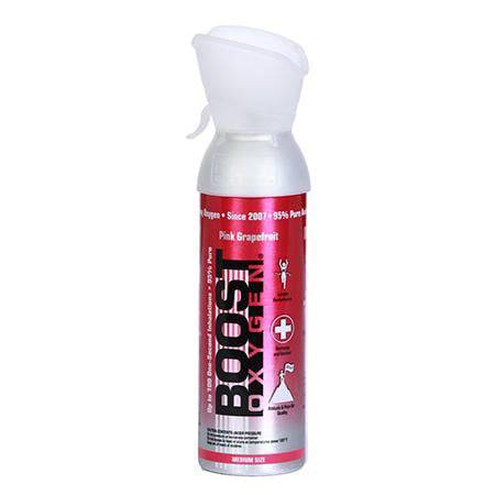 Boost Oxygen Supplemental Oxygen To Go | All-Natural Respiratory Support for Health, Wellness, Performance, Recovery and Altitude (Pink Grapefruit)