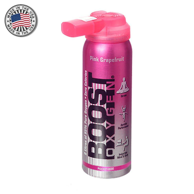 Boost Oxygen Supplemental Oxygen To Go | All-Natural Respiratory Support for Health, Wellness, Performance, Recovery and Altitude (Pink Grapefruit)