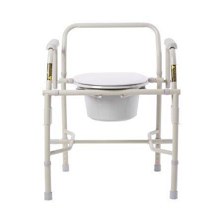 Knocked Down Commode Chair drive Drop Arm Steel Frame Back Bar 13-3-4 Inch Seat Width (Ea-1)