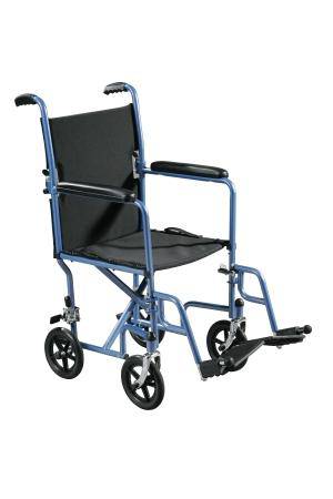 Transport Chair Steel Frame Silver Vein Finish 250 lbs. Capacity (Ea-1)