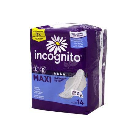 Incognito Maxi Pads Overnight 14/Bag