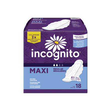 Incognito Maxi Pads Regular 18/Bag