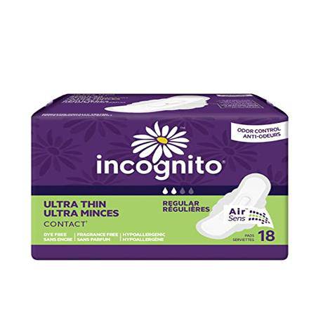 Incognito Maxi Pads Ultra Thin 18/Bag