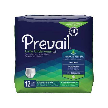 Brief, Pull-on Prevail Sup Absrb 2xlg (12-pk 4pk-c Pk - 12