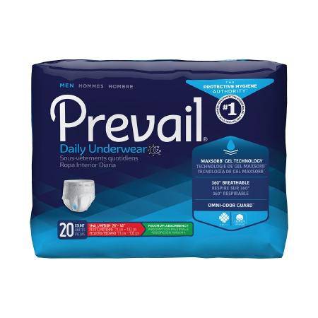 Underwear, Prevail Men 34"-46"sm-med (20-bg 4bg-cs) Bg - 20