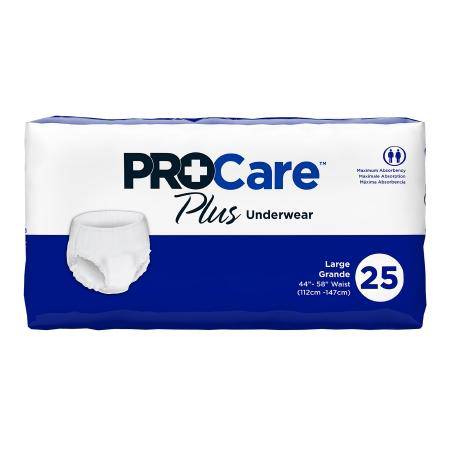Underwear. Protective Procare Plus Lg 44"-58" (25-bg 4bg-cs Bg - 25