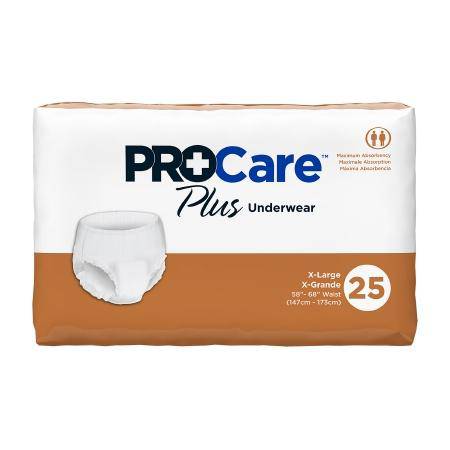 Underwear, Protective Procare Plus Xlg 58"-68" (25-bg 4bg-cs Bg - 25
