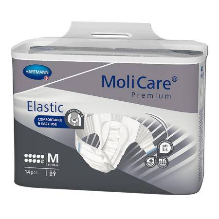 Brief, Molicare Premium Elastic 10d Med (14-pk 4pk-cs) Pk - 14