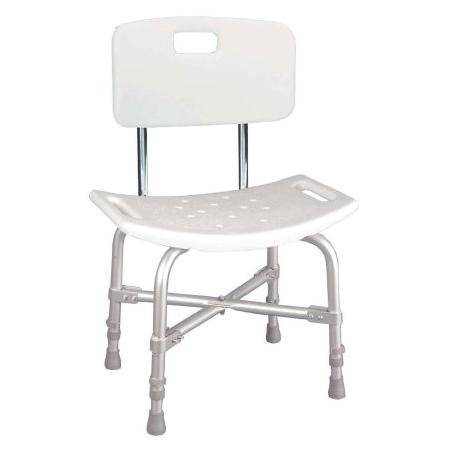 Bath Bench  drive™ Knocked Down Bariatric Aluminum Frame With Backrest 20 Inch Seat Width 500lb