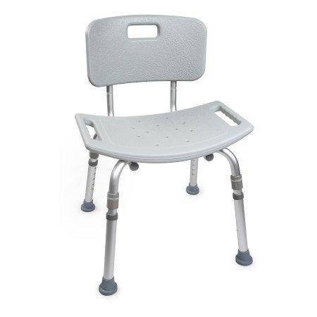 Bath Bench McKesson Without Arms Aluminum Frame Removable Back 19-1-4 Inch Seat Width (Case of 4)