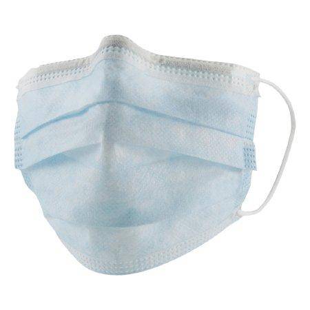 Procedure Mask Intco Pleated Earloops One Size Fits Most Blue NonSterile ASTM Level 1