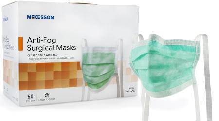 Mask, Face Surg Anti-fog W-ties (50-bx) Bx - 50