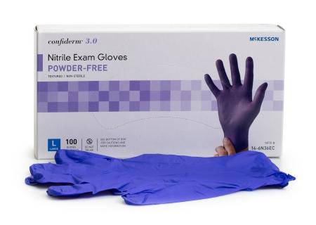 Glove, Exam Nitrile 3.0 P-f Blu Lg (100-ct) Bx - 100