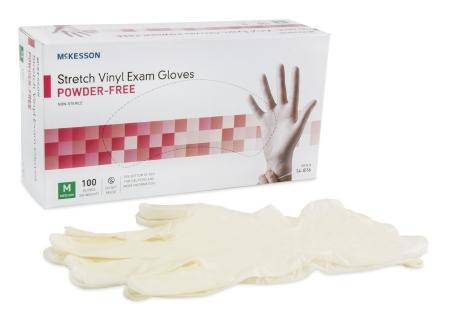 Glove, Exam Vnyl Strtch Pf Med(100-bx 10bx-c Bx - 100