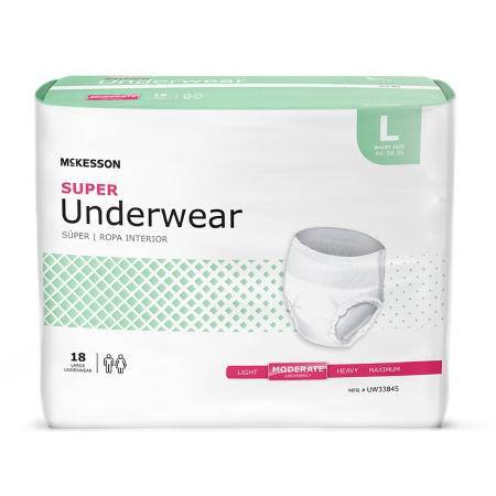 Underwear, Super Cloth Back Lg44-58 (18ea-bg 4bg-cs) Bg - 18