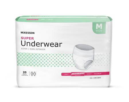 Underwear, Super Cloth Back Med 32-44 (20ea-bg 4bg-cs) Bg - 20