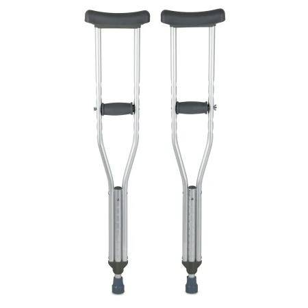 Underarm Crutches McKesson Aluminum Frame Child 350 lbs. Weight Capacity Push Button Adjustment (1 Pair)