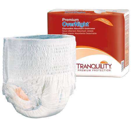 Unisex Adult Absorbent Underwear Tranquility® Premium OverNight™ Pull On X-Large Disposable Heavy Absorbency (Bag of 14)