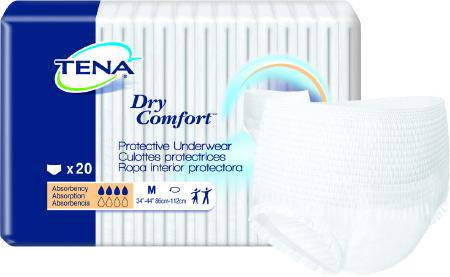 Underwear, Tena Dry Comfort Med (20-pk 4pk-cs) Pk - 20