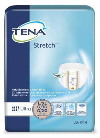 Brief, Incont Tena Stretch Lg-xlg (36-bg 2bg-cs) Pk - 36