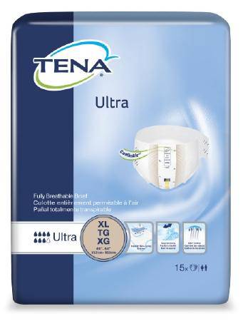 Brief, Tena Ultra Adlt Xlg (15-bg 4bg-cs) Bg - 15