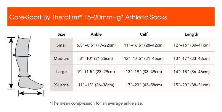 Core-Sport® by Therafirm Gradient Compression Athletic Socks (10-15 mmHg)