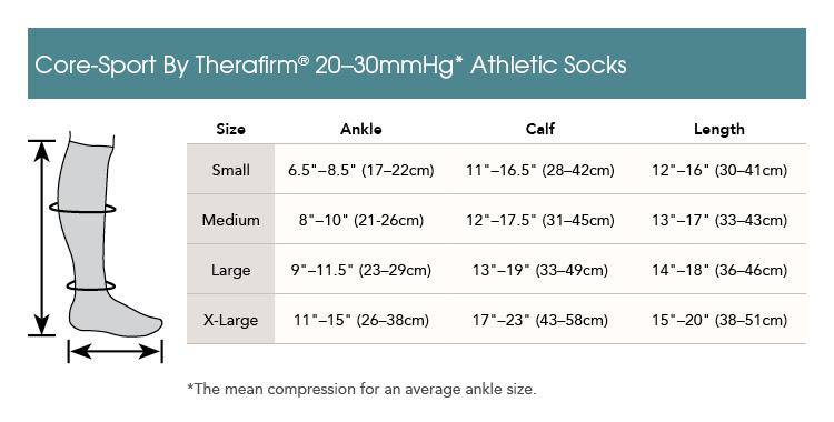 Core-Sport® by Therafirm Gradient Compression Athletic Socks (20-30 mmHg)