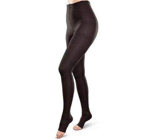 EASE Opaque Firm Support Unisex Open Toe Pantyhose (30-40 mmHg)